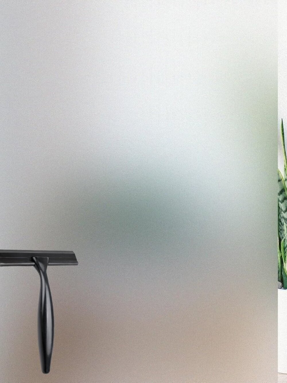 Window Privacy Film Frosted Glass Static Cling Tint, 17.5InX6.5Ft